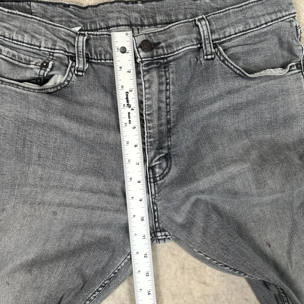 Levi's 511 Jeans Men's 38x30 Slim Fit Gray‎ Wash Denim Red Tab Distressed
